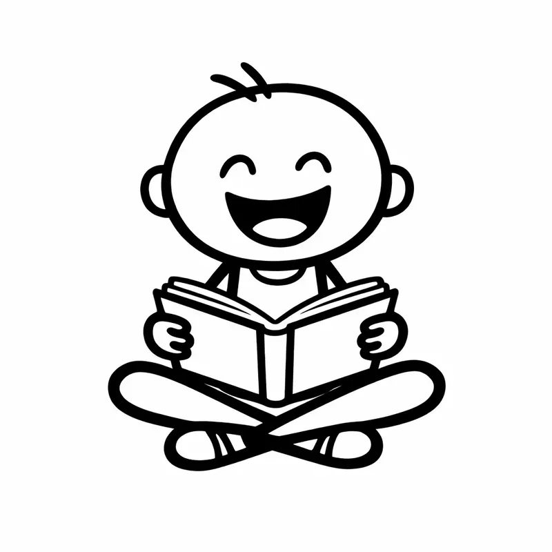 Fun Stick Figures Reading Books