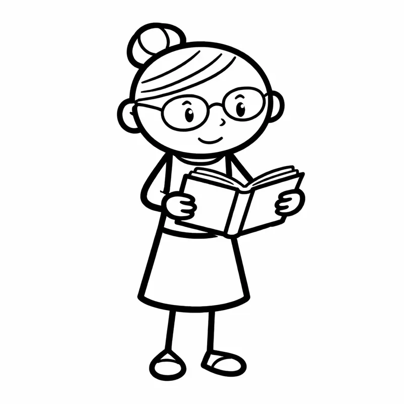 Fun Stick Figures Reading Books