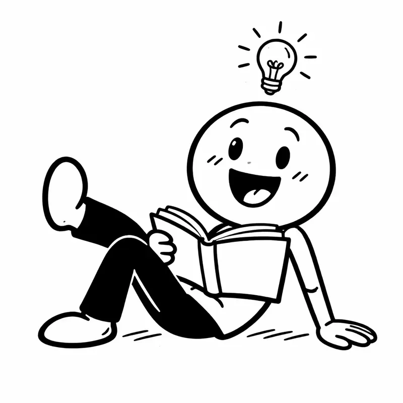 Fun Stick Figures Reading Books