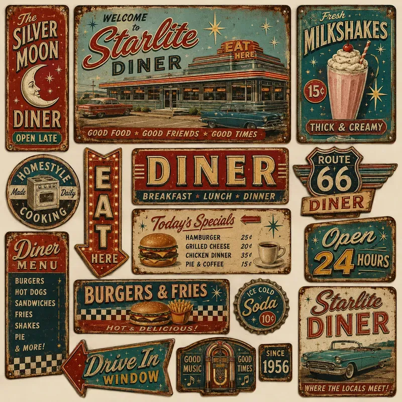 Retro Americana Sign Collections