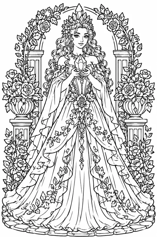 Bold Line Fantasy Coloring Pages