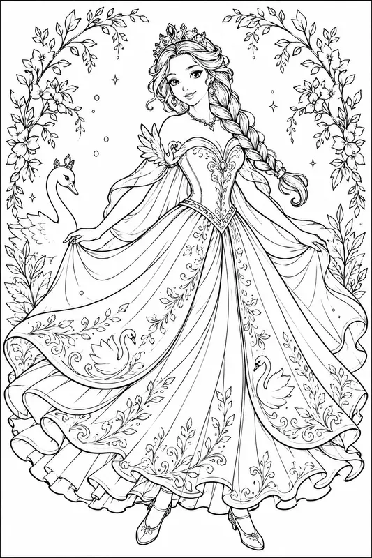 Bold Line Fantasy Coloring Pages