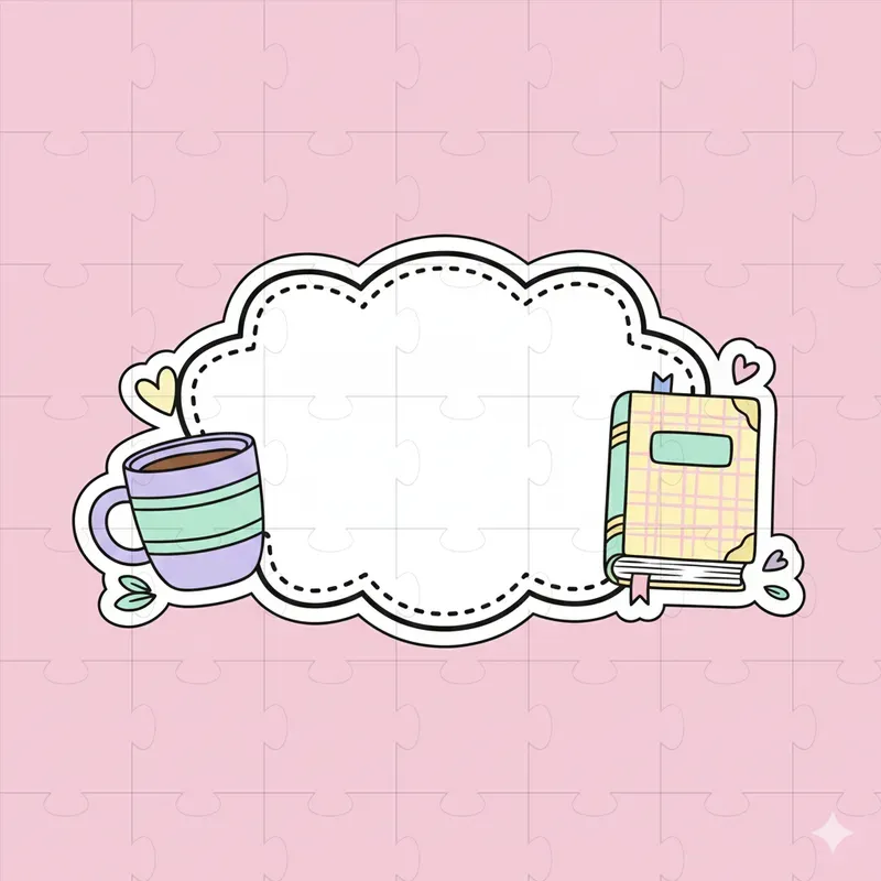 Pastel Journaling Frame Sticker Makers