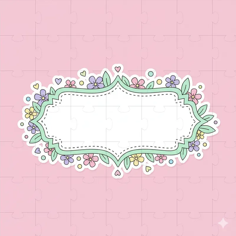 Pastel Journaling Frame Sticker Makers