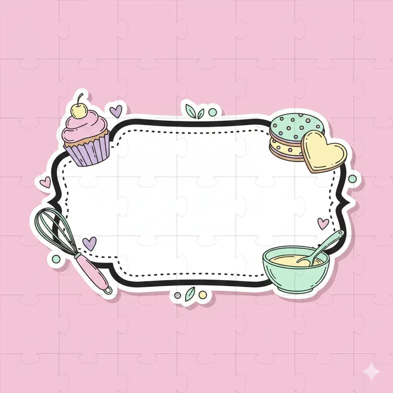 Pastel Journaling Frame Sticker Makers