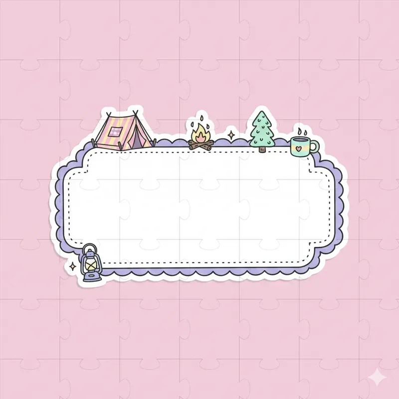 Pastel Journaling Frame Sticker Makers