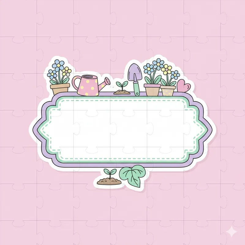 Pastel Journaling Frame Sticker Makers