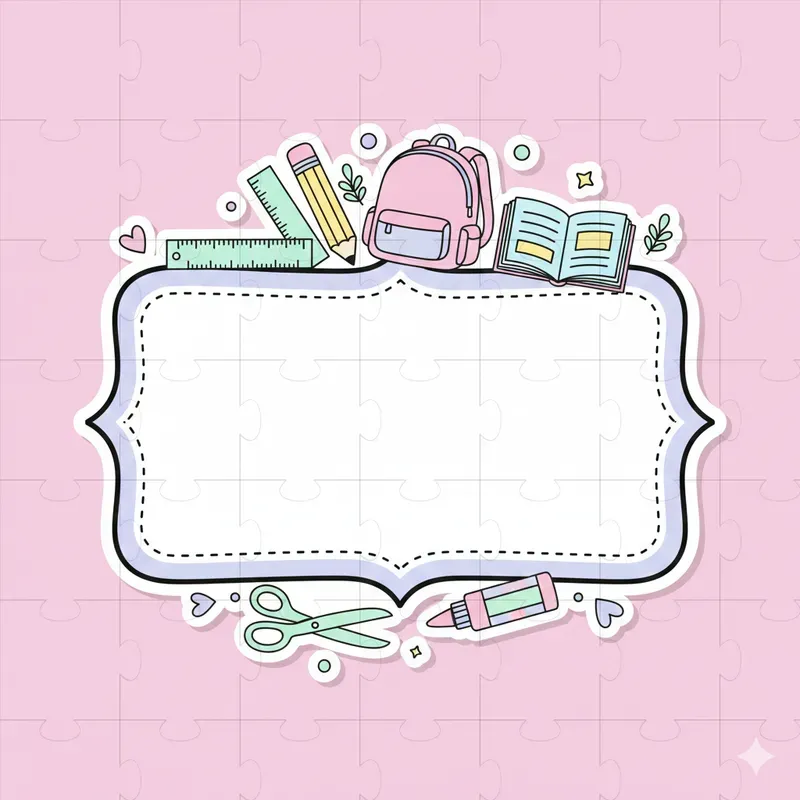 Pastel Journaling Frame Sticker Makers