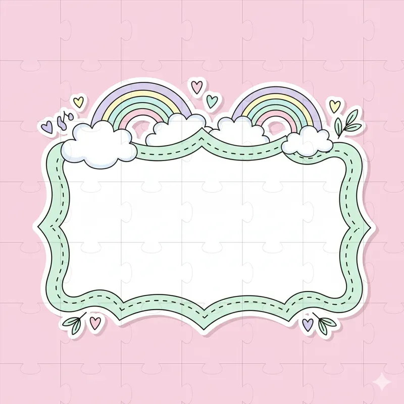 Pastel Journaling Frame Sticker Makers