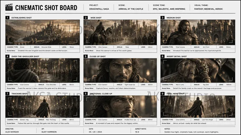 Cinematic Shot Board Creator Pros