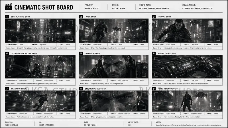 Cinematic Shot Board Creator Pros