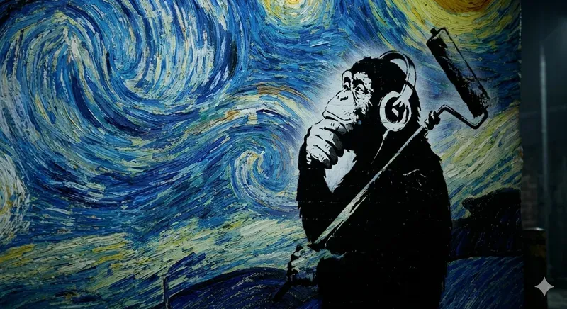 Starry Graffiti Van Gogh Meets Banksy