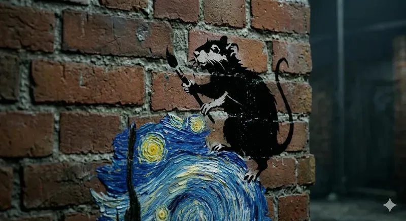 Starry Graffiti Van Gogh Meets Banksy