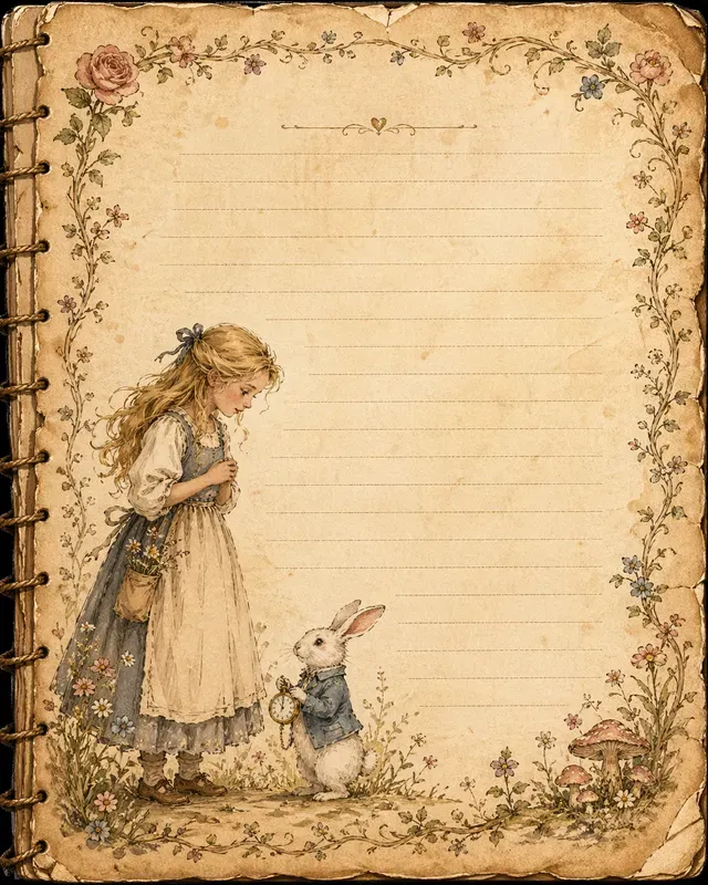 Alice Medieval Paper Illustration Sets