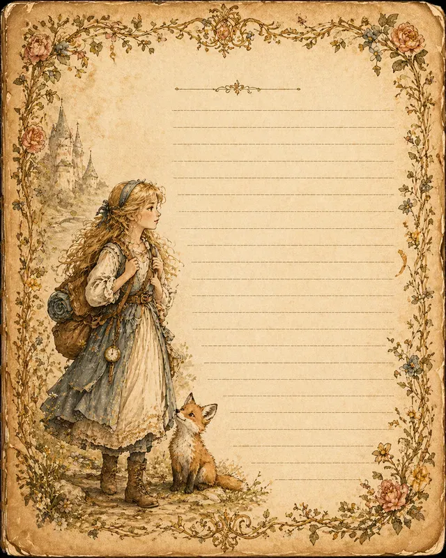 Alice Medieval Paper Illustration Sets