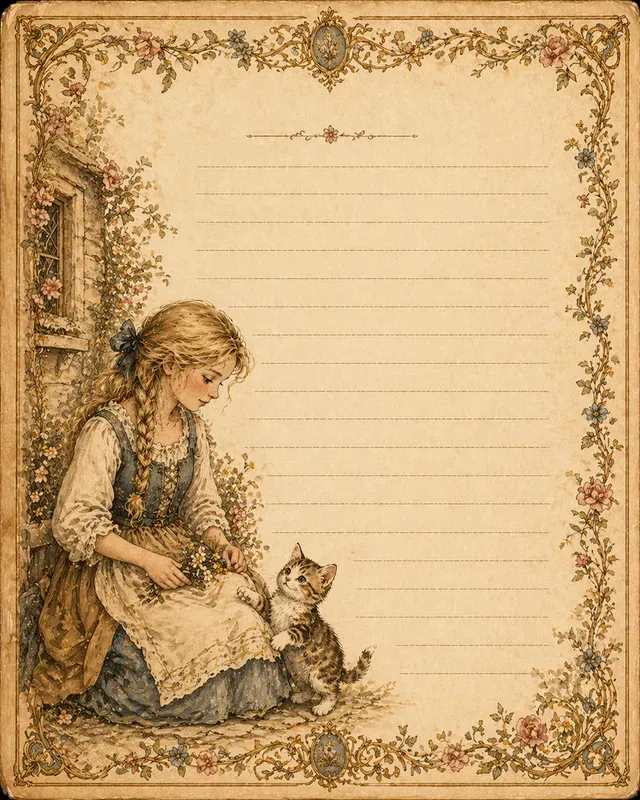 Alice Medieval Paper Illustration Sets