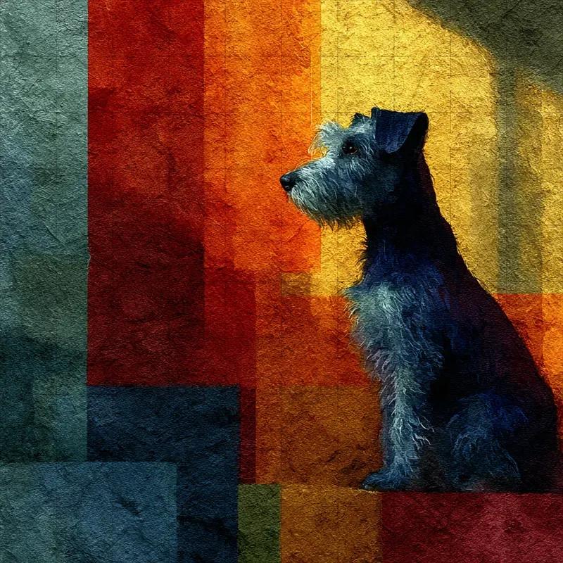 Oil Grain Mosaics Muted Painterly