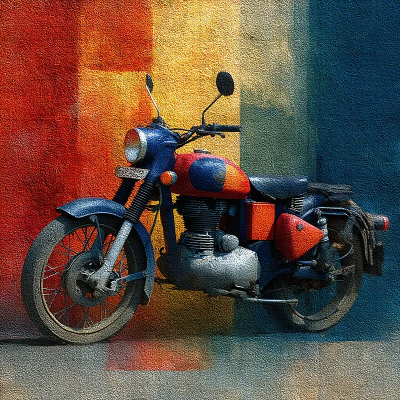 Oil Grain Mosaics Muted Painterly