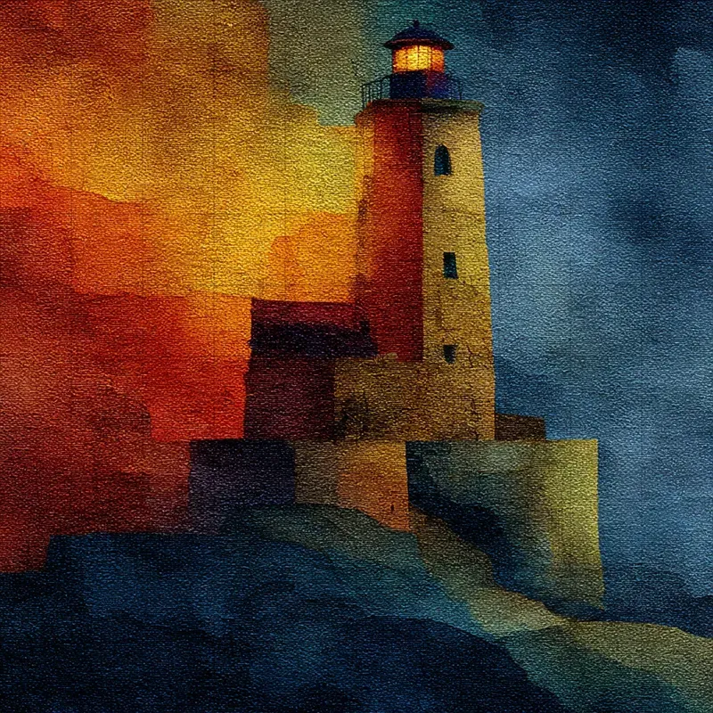 Oil Grain Mosaics Muted Painterly