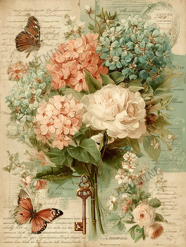 Antique Floral Ephemera Junk Journals