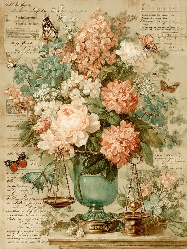 Antique Floral Ephemera Junk Journals
