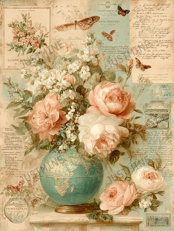 Antique Floral Ephemera Junk Journals