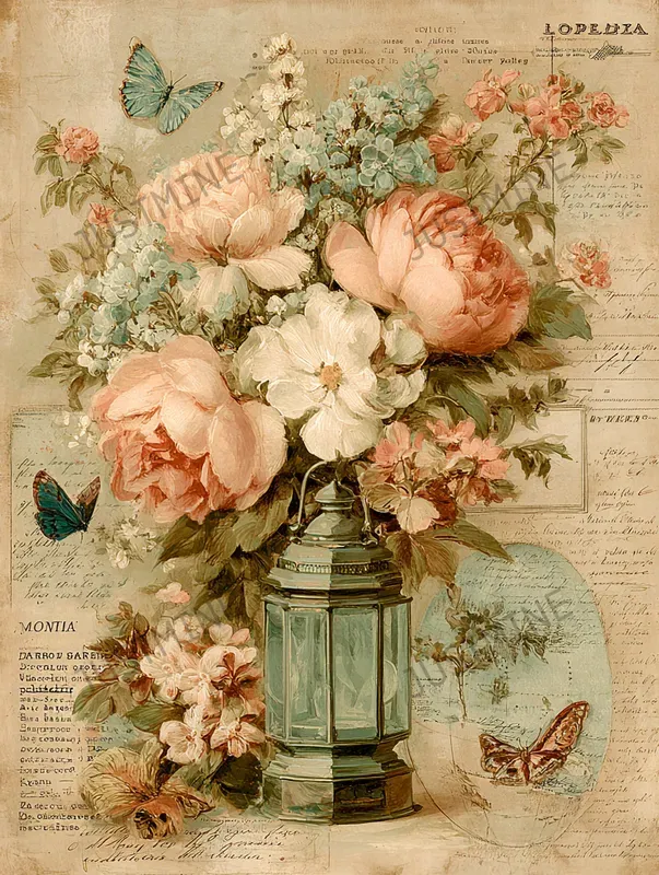 Antique Floral Ephemera Junk Journals
