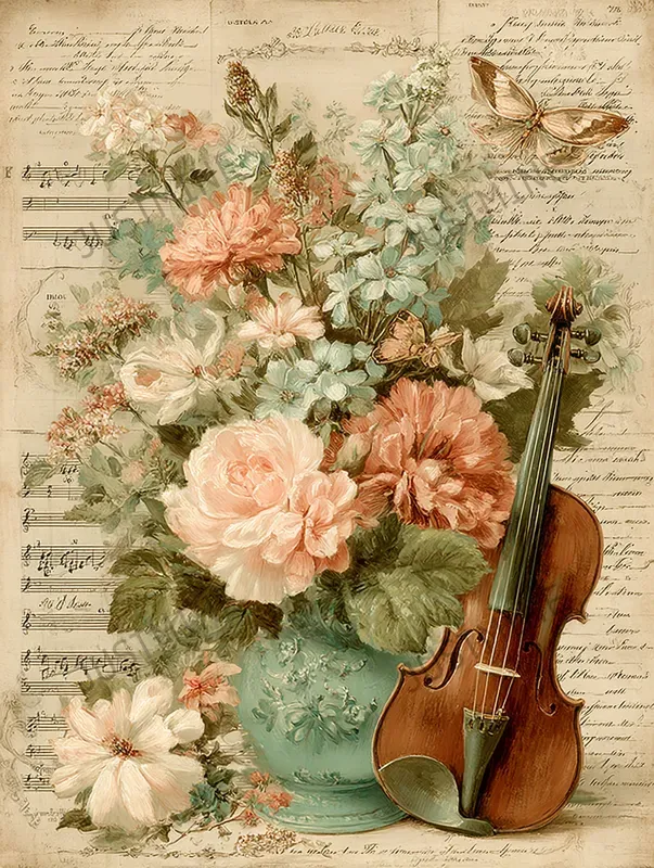 Antique Floral Ephemera Junk Journals