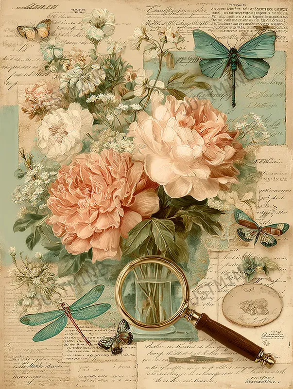 Antique Floral Ephemera Junk Journals