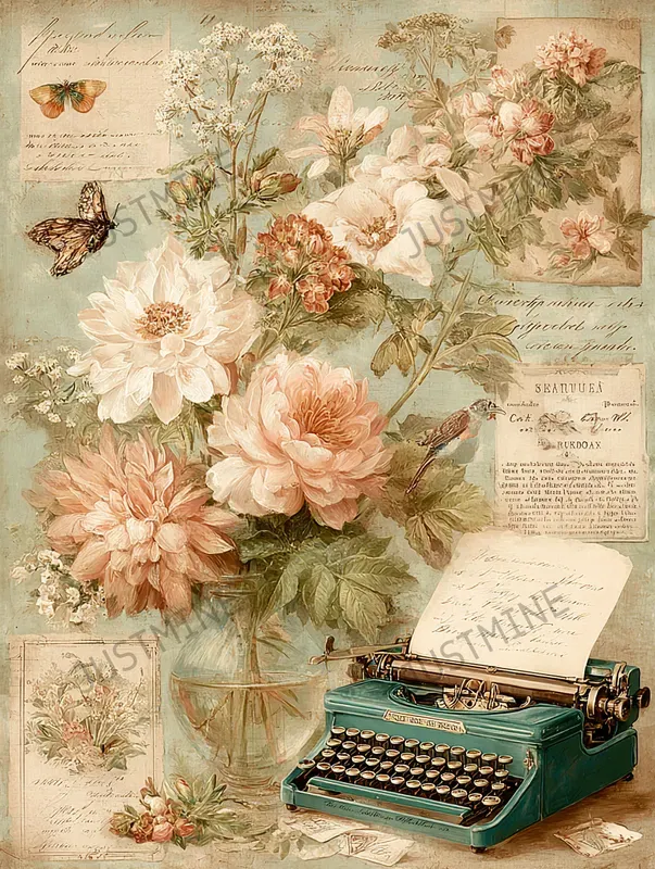 Antique Floral Ephemera Junk Journals