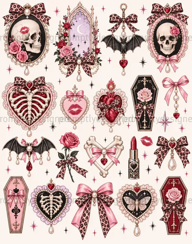 Coquette Halloween Cliparts
