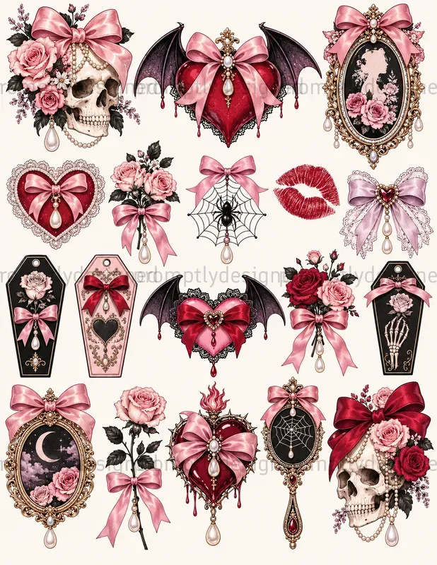 Coquette Halloween Cliparts