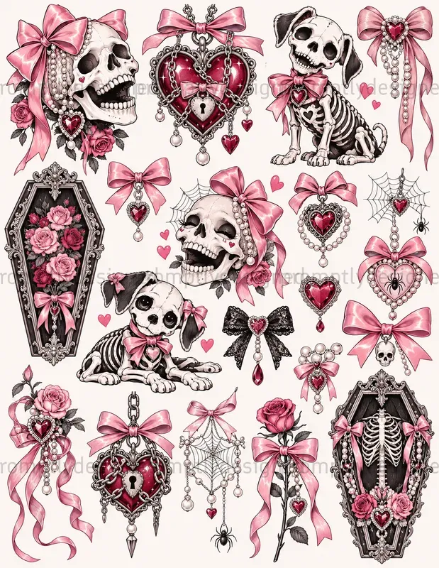 Coquette Halloween Cliparts