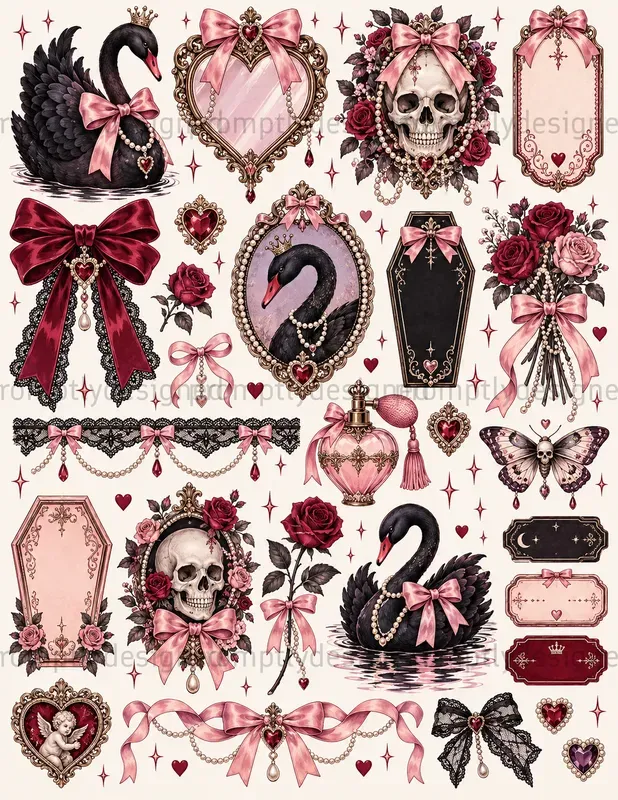 Coquette Halloween Cliparts