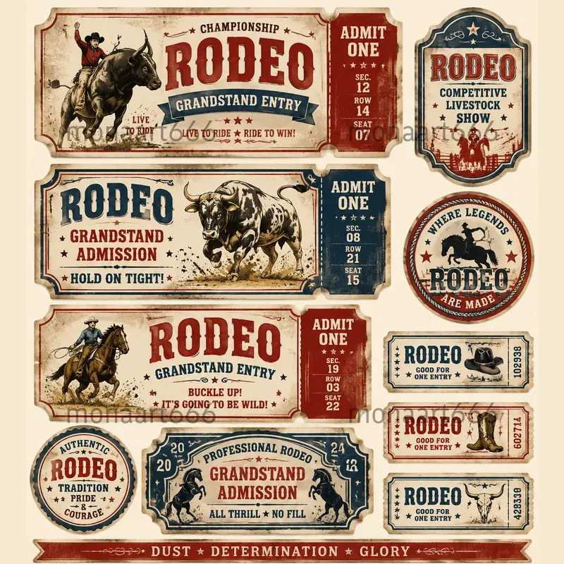 Vintage Ticket Booth Ephemera Sheets