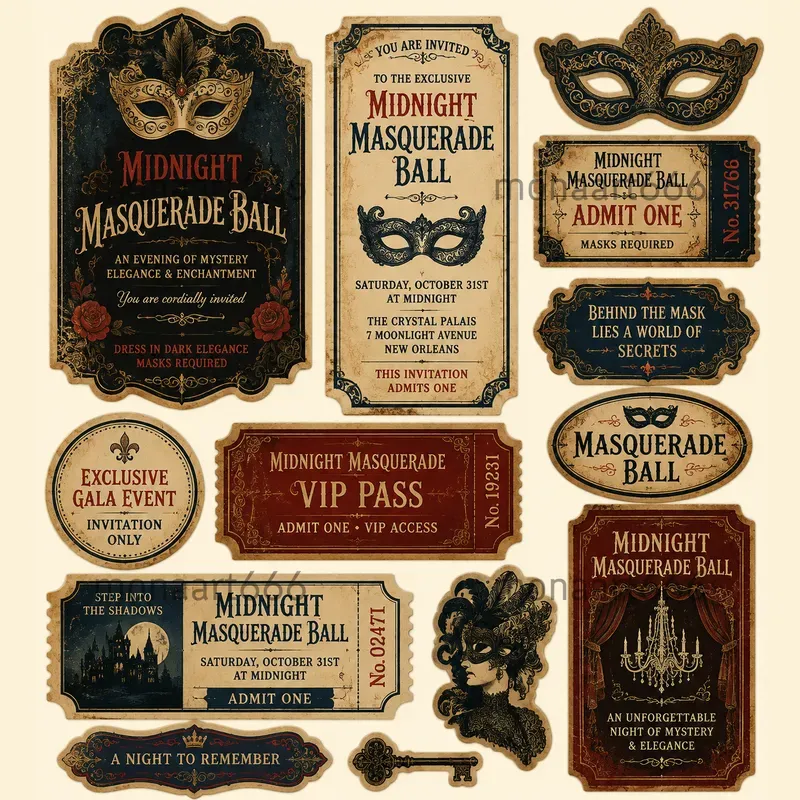 Vintage Ticket Booth Ephemera Sheets