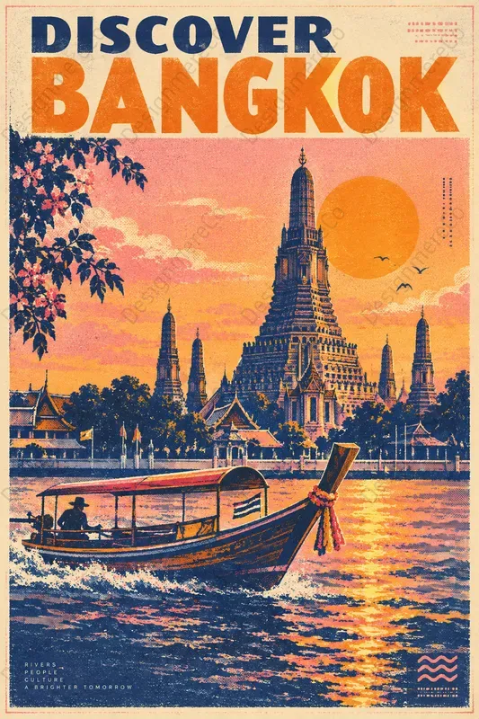Retro Riso Travel Poster Generator