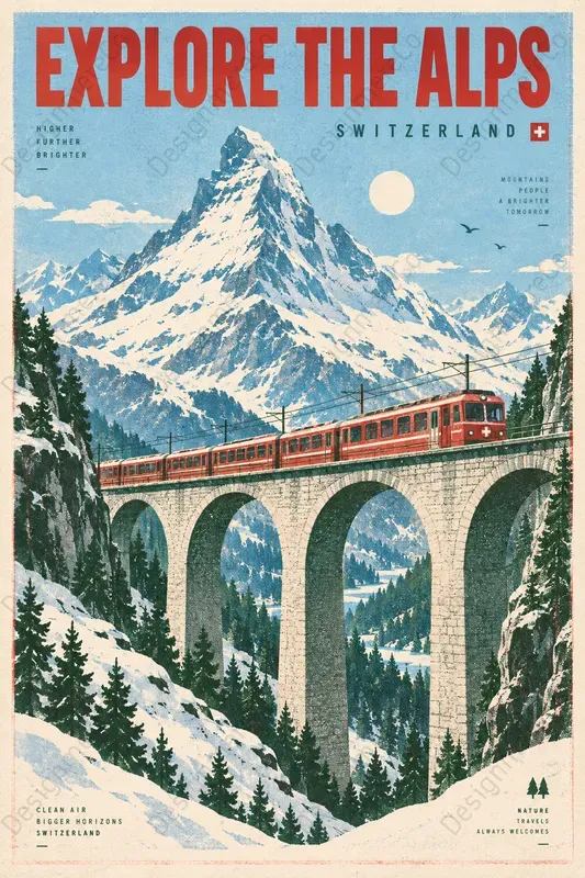 Retro Riso Travel Poster Generator