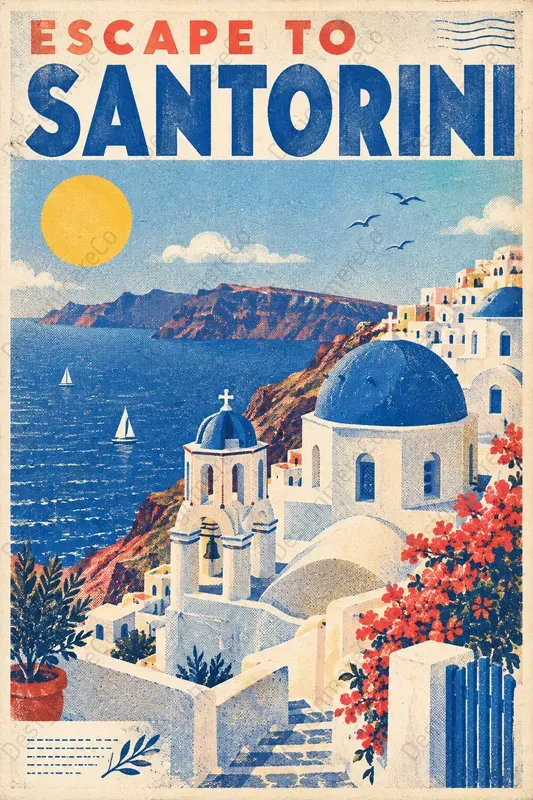 Retro Riso Travel Poster Generator