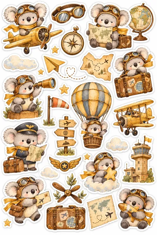 Whimsical Sticker Sheet Set Creator