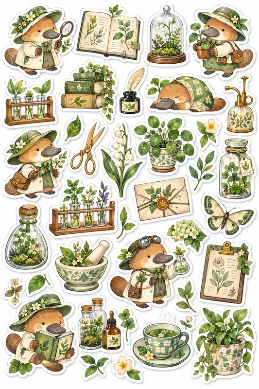 Whimsical Sticker Sheet Set Creator