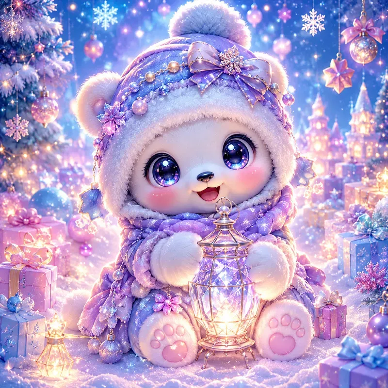 Dreamy Kawaii Winter Friends Art Style