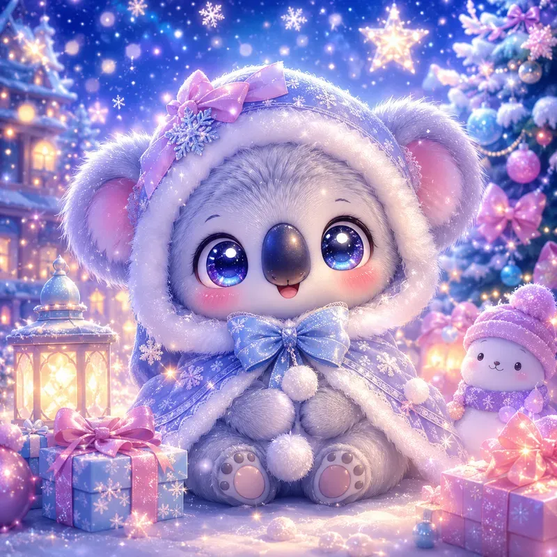 Dreamy Kawaii Winter Friends Art Style