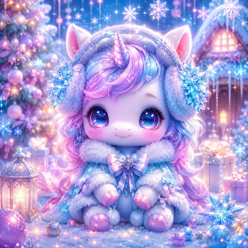 Dreamy Kawaii Winter Friends Art Style