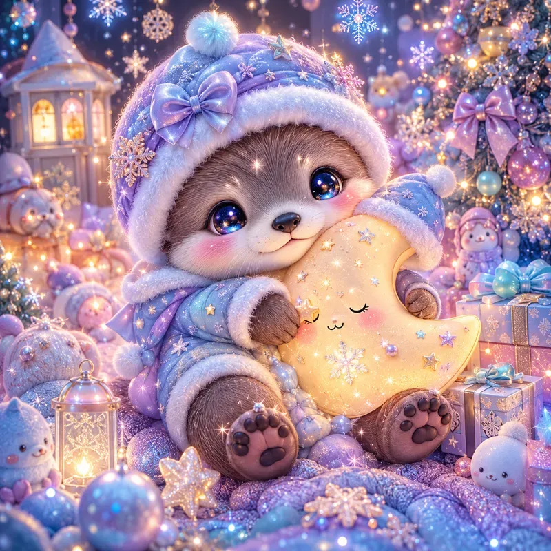 Dreamy Kawaii Winter Friends Art Style