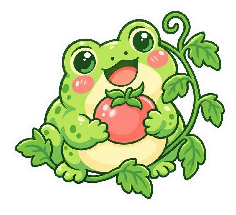 Cute Frog Sticker Templates