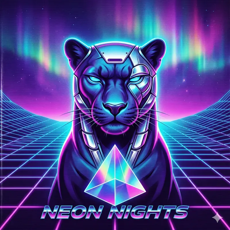 80s Synth Music Album Art Assets