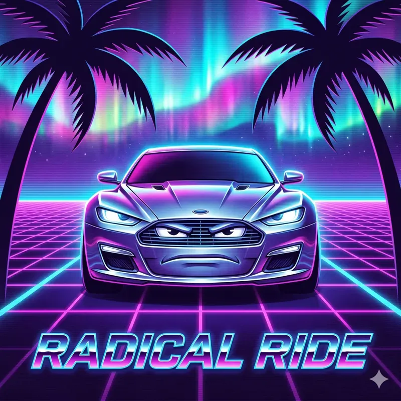 80s Synth Music Album Art Assets