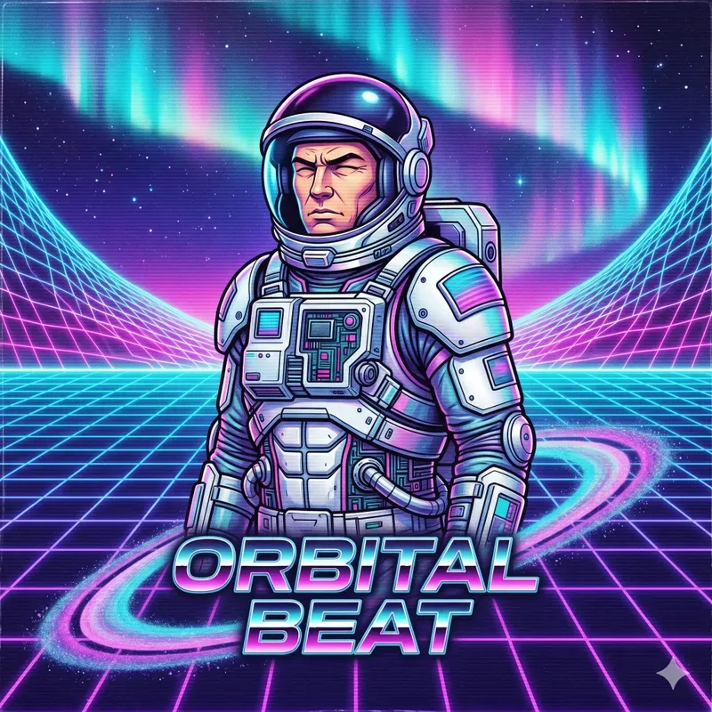80s Synth Music Album Art Assets