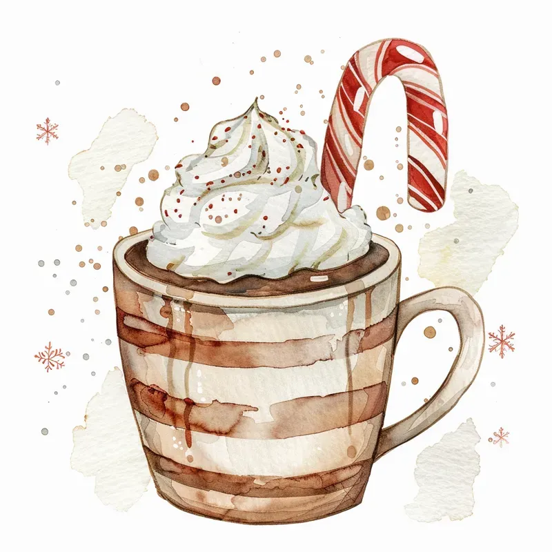 Festive Watercolor Holiday Clipart Icons
